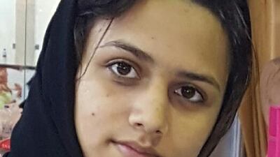 Alaa Al Abduli was sitting on a small wall between classrooms when she lost her balance and fell to the ground at Lubaba Bint Al Harith School, in Al Bidyah, near Fujairah city. Courtesy Rose Safonova