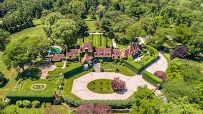 The property sits atop Round Hill, the highest point in Greenwich. Courtesy Sotheby’s International Realty