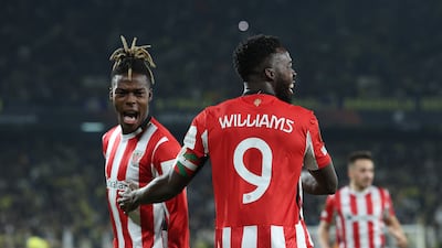 Athletic Bilbao's Inaki Williams, right, and brother Nico were raised in Spain's Basque region, with the elder Inaki choosing to represent Ghana, the country of his father, while Nico opted to represent Spain. Reuters