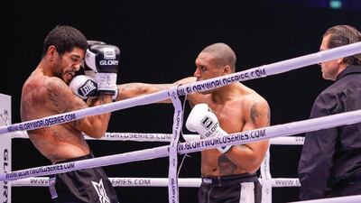 Alex Perreira, left vs Jason Wilnis. Wilnis won a unanimous points decision. Victor Besa / The National