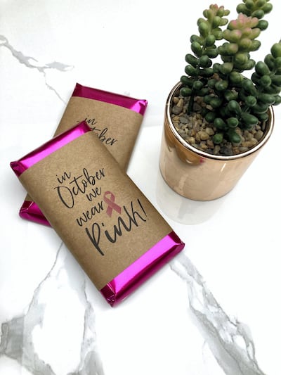 Pinktober chocolate bars are available at all London Dairy Cafe outlets in Dubai