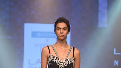 Arpita Mehta explores a gamut of colours in her collection. AFP