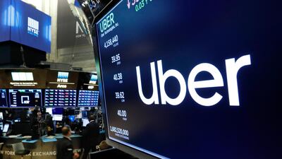 Uber's shares rose 2.6 per cent on Thursday. AP