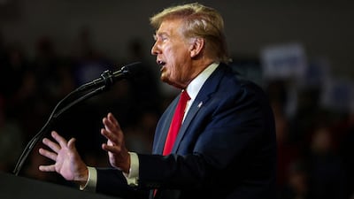 Donald Trump speaks at a campaign rally in South Carolina on Saturday. Reuters