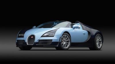 Blue-Blood Legacy" The first model of the 2013 Bugatti Legend series is the same shade of blue as the Bugatti 57gG Tank, which catapulted its fearless French driver to racing hall glory almost eight decades ago. Courtesy Bugatti.