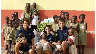 From the left, Victor Charpy, Yasmine Canga-Valles and Gabriel Gougaud spent their summer as volunteers at the Royal Seed Home orphanage and school.