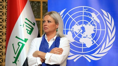 UN envoy to Iraq Jeanin Hennis-Plasschaert said many Iraqis wonder whether the national interest is front and centre in ongoing negotiations. EPA