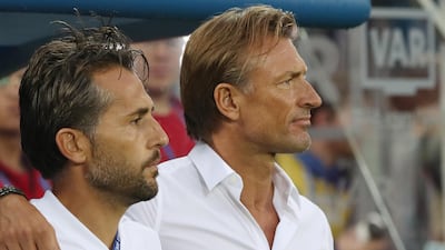 Morocco manager Herve Renard says he will only talk about his future after the World Cup finishes on July 15. EPA