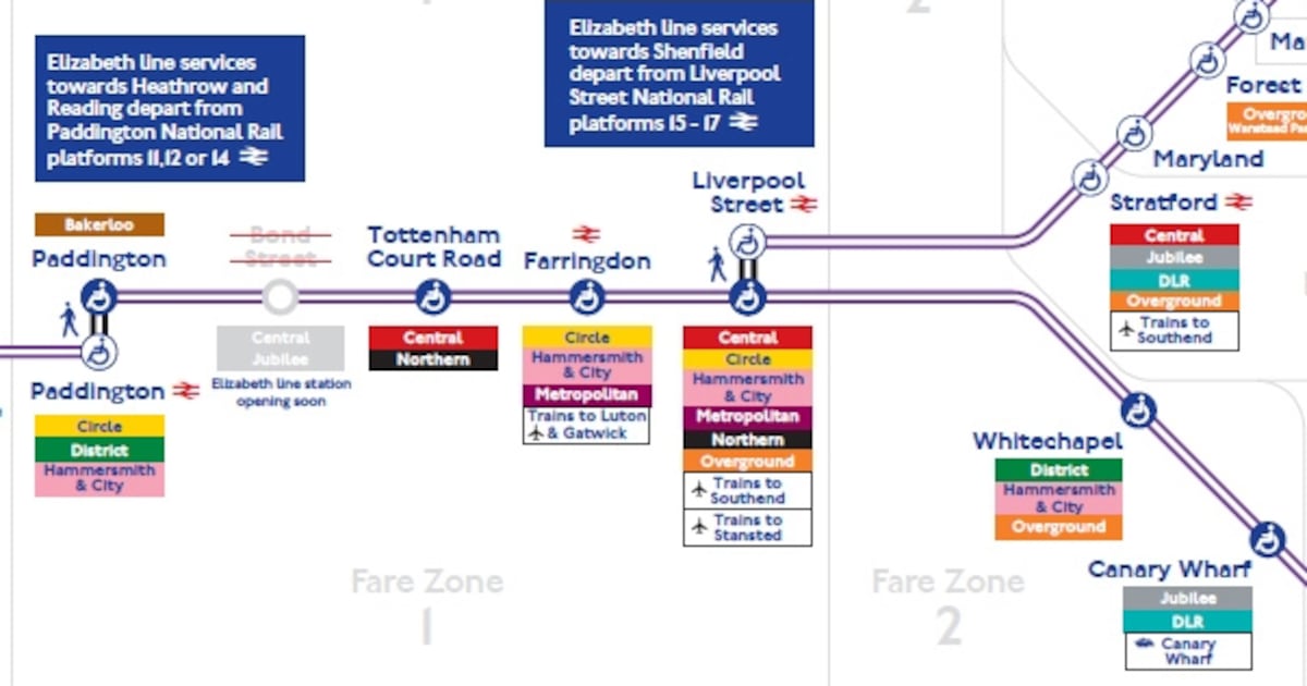 Crossrail map: London's Elizabeth line to finally open in May | The ...