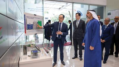 Sheikh Khaled visits the Advanced Remanufacturing Technology Centre in Singapore. Wam