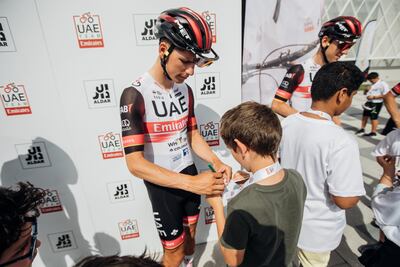 Aldar launched a new cycling academy programme in partnership with UAE Team Emirates in Abu Dhabi. Photo: UAE Team Emirates