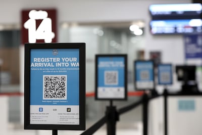 Several Covid-19 regulations remain in place as vaccinated travellers are welcomed back to Western Australia. Getty Images