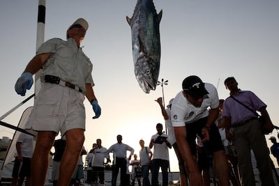 Greg Heinricks referees the Fujairah Classic at Fujairah International Marine Club in 2009. Pawan Singh / The National