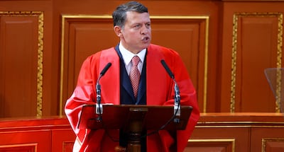 King Abdullah II of Jordan speaks at the University of Oxford in 2008. AFP