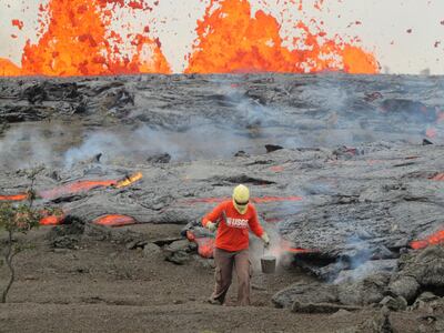 A geologist collecting sample. Reuters
