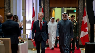 Sheikh Khaled attended an official dinner banquet hosted by Mr Carney