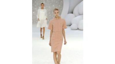 PARIS, FRANCE - OCTOBER 04: A model walks the runway during the Chanel Ready to Wear Spring / Summer 2012 show during Paris Fashion Week at Grand Palais on October 4, 2011 in Paris, France. (Photo by Pascal Le Segretain/Getty Images)