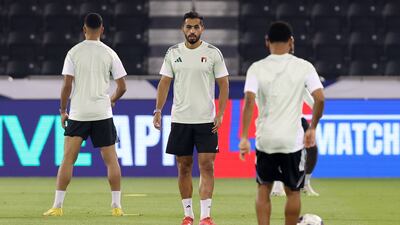 Majed Hassan during training in Doha