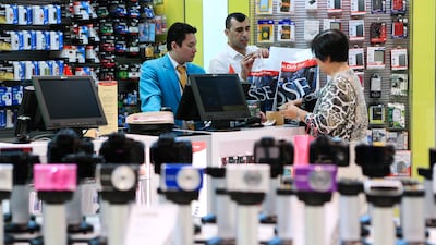 Dubai Duty Free's electronics sales rose 79 per cent to $81 million during the first eight months of 2022. Sarah Dea / The National