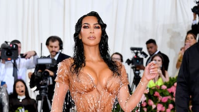 Kim Kardashian in a figure-hugging Thierry Mugler creation at the 2019 Met Gala. FilmMagic