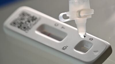 The UK has spent more than £7bn on lateral flow devices since mid-2020. AFP