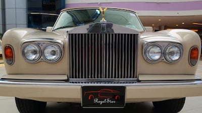 A 1987 Rolls-Royce Corniche Convertible at the Classic Car Show in Marina Mall, Abu Dhabi. Delores Johnson / The National