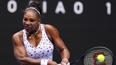 Serena Williams took less than an hour to work her way past Anastasia Potapova in their first-round match at the Australian Open. EPA