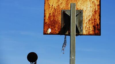A game of basketball is played on Brighton beach in southern England. Luke MacGregor / Reuters