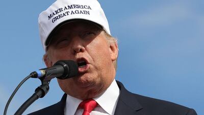 Success for Donald Trump in the US presidential election is likely to set the nation’s brand value into reverse. Joe Raedle / AFP