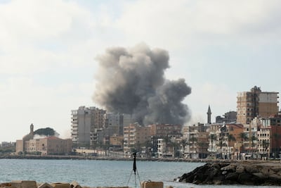The aftermath of an Israeli air strike on the southern Lebanese city of Tyre. AFP