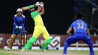 Ihsanullah bats for the Paktia during the game between Balkh Legends and Paktia Panthers in the Afghanistan Premier League. Chris Whiteoak / The National
