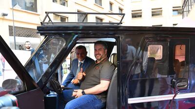 Lebanese Minister of Economy and Trade Amin Salam attended the event. EPA