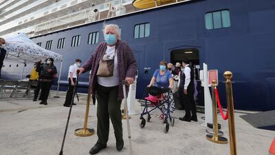 Some passengers disembark to see what Tunis has to offer.