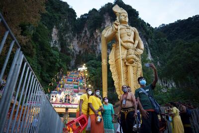 Hindu devotees celebrate the Thaipusam festival at Batu Caves on the outskirts of Kuala Lumpur last month. AP Photo