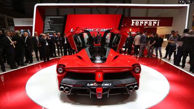 The new Ferrari La Ferrari (F150) automobile was launched on the first day of the 83rd Geneva International Motor Show in Geneva. Chris Ratcliffe / Bloomberg