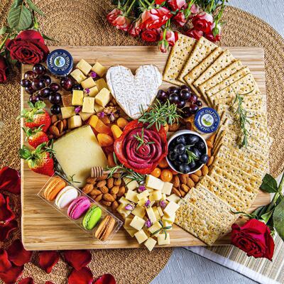 A Valentine's Day cheese spread can be ordered from Abela & Co. Courtesy Abela & Co
