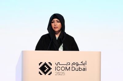 Sheikha Latifa bint Mohammed, chairperson of the Dubai Culture and Arts Authority, spoke of the long history of fruitful collaboration between emirates. Chris Whiteoak / The National