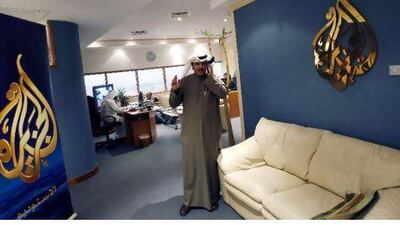 Al Jazeera’s bureau chief in Kuwait, Saad al-Saedi, after Kuwaiti authorities closed the office.