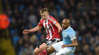 Fabian Delph, right, showed against Southampton how much of an impact he can have for Manchester City. Peter Powell / EPA