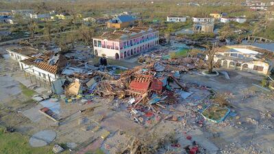 Buildings destroyed in St Elizabeth parish as Hurricane Melissa tore through Jamaica. AFP