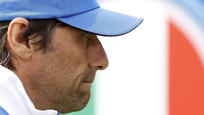 Italy coach Antonio Conte attends a training session at the Bernard Gasset centre in Montpellier, France, Thursday, June 16, 2016. Italy will face Sweden in a Euro 2016 Group E match in Toulouse on Friday, June 17, 2016. (Antonio Calanni/AP Photo)