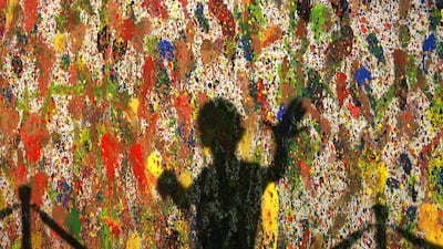 A child at a workshop during an art event at Khalifa Park, in Abu Dhabi, on June 3, 2021. Jake Badger/The National