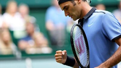 Roger Federer will face Karen Khachanov for a place in the ATP Halle final. Tyler Larkin / EPA