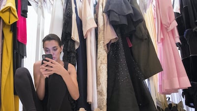 A model takes a moment. Photo: Leslie Pableo for The National