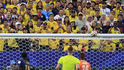 The ball hits the crossbar during the Group E match between Ivory Coast against Ecuador, in Philadelphia. The West African team won 1-0. EPA
