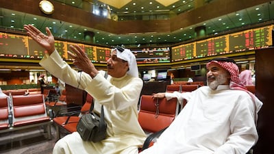 The Kuwait stock exchange divides its stocks into three sections, based on criteria including their market capitalisation and the volume of shares traded. EPA/IBRAHIM NOUFAL