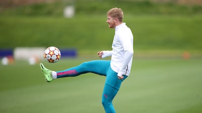 Kevin De Bruyne during training. Reuters