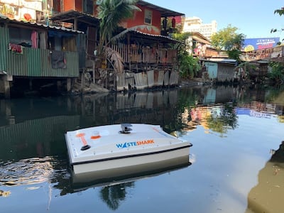 The WasteShark drone can remove unwanted plastic and rubbish from canals, rivers and oceans. Courtesy: Oliver Cunningham