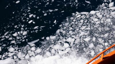 Arctic warming is eroding the glaciers in the Greenland ice shelf, creating meltwater measured in the hundreds of cubic kilometres per year. AFP