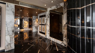 The upstairs dining area